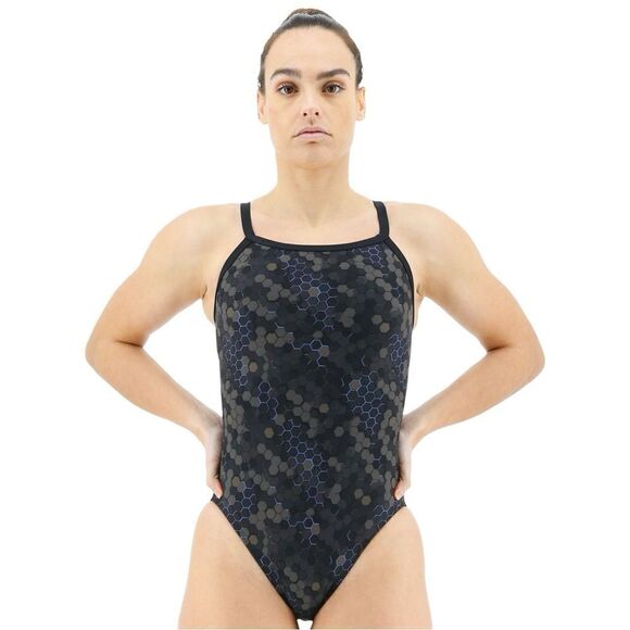 TYR Durafast Elite Women's Diamond Controlfit Swimsuit - Carbon Hex- 10 - NWT